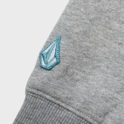 Volcom Unisex Street Style Long Sleeves Cotton Oversized Logo For Men Charcoal X Xl -Volcom Sales Shop org 9047