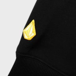 Volcom Unisex Street Style Long Sleeves Cotton Oversized Logo For Men Charcoal X Xl -Volcom Sales Shop org 9051