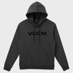 Volcom Unisex Street Style Long Sleeves Cotton Oversized Logo For Men Charcoal X Xl -Volcom Sales Shop org 9052