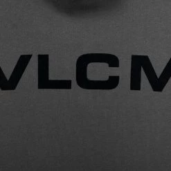 Volcom Unisex Street Style Long Sleeves Cotton Oversized Logo For Men Charcoal X Xl -Volcom Sales Shop org 9054