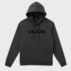 Volcom Unisex Street Style Long Sleeves Cotton Oversized Logo For Men Charcoal X Xl -Volcom Sales Shop org 9056
