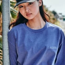 Volcom Unisex Street Style Cotton Short Sleeves Logo T-Shirts For Women Purple X L -Volcom Sales Shop org 907