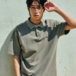 Volcom Unisex Street Style Cotton Logo Polos For Men L.beige X L -Volcom Sales Shop org 9073