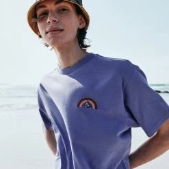 Volcom Unisex T-Shirts For Men Purple X M -Volcom Sales Shop org 9083