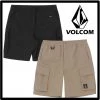 Volcom Unisex Street Style Logo Shorts For Men Black X S -Volcom Sales Shop org 9093
