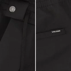 Volcom Unisex Street Style Logo Shorts For Men Black X S -Volcom Sales Shop org 9095