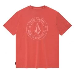 Volcom Unisex Street Style Cotton Short Sleeves Logo T-Shirts For Women Purple X L -Volcom Sales Shop org 913