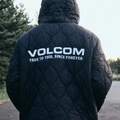 Volcom 2021-22FW Short Unisex Street Style Cotton Logo Jackets For Men Black X Xl -Volcom Sales Shop org 9150