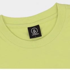 Volcom 2022 SS Unisex Logo T-Shirts For Men Lime X M -Volcom Sales Shop org 9169