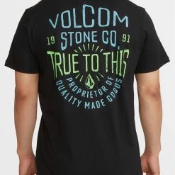 Volcom 2022 SS Unisex Logo T-Shirts For Men Khaki X L -Volcom Sales Shop org 9178