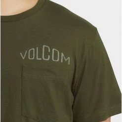 Volcom 2022 SS Unisex Logo T-Shirts For Men Khaki X L -Volcom Sales Shop org 9180
