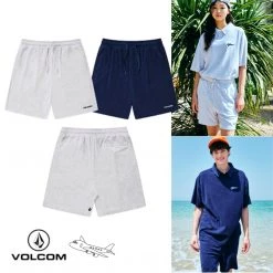 Volcom 2022 SS Unisex Plain Logo Shorts For Men Navy X Xl