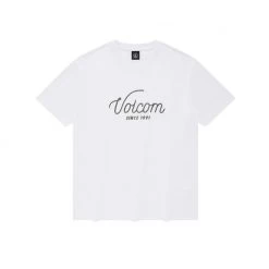 Volcom 2022 SS Unisex Logo T-Shirts For Men White X S -Volcom Sales Shop org 9226