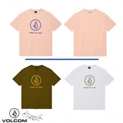 Volcom 2022 SS Unisex Logo T-Shirts For Men Khaki X M