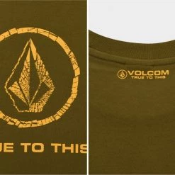 Volcom 2022 SS Unisex Logo T-Shirts For Men Khaki X M -Volcom Sales Shop org 9239