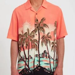 Volcom 2022 SS Unisex Shirts For Men Orange X L -Volcom Sales Shop org 9325