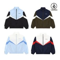Volcom Unisex Logo Jackets For Men Navy X Xl