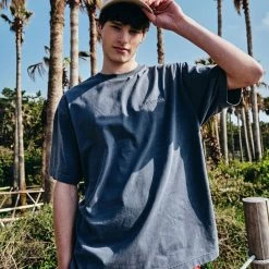 Volcom Unisex Street Style Cotton Short Sleeves Logo T-Shirts For Men Purple X M -Volcom Sales Shop org 99